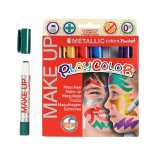 Eulenspiegel Schminkfarbe Stifte 6 Farben Metalic