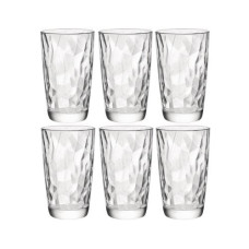 Bormioli Rocco Longdrinkglas Diamond 470 ml, 6 Stück, Transparent
