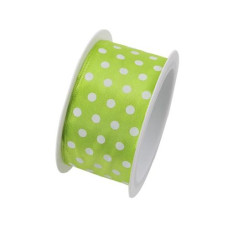 Braun + Company Geschenkband Hot Spots 40 mm x 2 m, Hellgrün