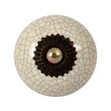 Tranquillo Möbelgriff handgemacht, Ø 4 cm, Weiss/Schwarz Tranquillo Möbelgriff handgemacht, Ø 4 cm, Weiss/Schwarz