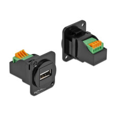 Delock D-Typ Modul USB 2.0 Typ-A Buchse zu Terminalblock Delock D-Typ Modul USB 2.0 Typ-A Buchse zu Terminalblock