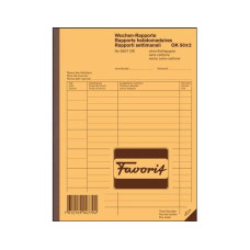 Favorit Durchschreibeblock 156 x 210 mm, Wochen-Rapporte Favorit Durchschreibeblock 156 x 210 mm, Wochen-Rapporte