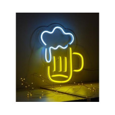 Vegas Lights LED Dekolicht Neon Sign Bier 27 x 30 cm