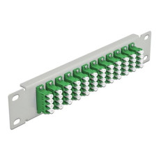 Delock Verteilerplatte 10″ LWL Patchpanel 12 Port LC Quad grau Delock Verteilerplatte 10″ LWL Patchpanel 12 Port LC Quad grau