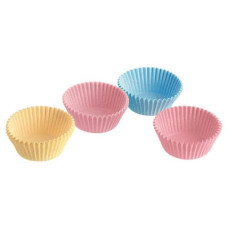 Zenker Muffin Backform Gelb/Rosa/Blau, 100 Stück