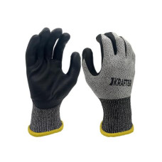 Krafter Arbeitshandschuh Nylon, 8/M, Schwarz/Grau