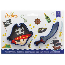 Decora Guetzli-Ausstecher-Set Mini 2 Stück, Pirat