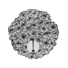Chilewich Tischset Daisy Ø 38 cm, Schwarz