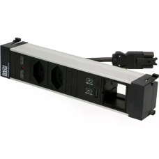 Bachmann Einbausteckerleiste POWER FRAME 2x T13, 1x USB A/C, 1x Leer