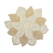 Zeller Present Tischset Flower 49 cm x 47 cm, Gold Zeller Present Tischset Flower 49 cm x 47 cm, Gold