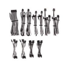 Corsair Stromkabel Premium Pro-Kit Typ 4 Gen 4 Schwarz/Weiss Corsair Stromkabel Premium Pro-Kit Typ 4 Gen 4 Schwarz/Weiss