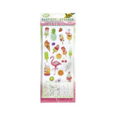 Folia Motivsticker Exotic Glitzer, 5 Blatt