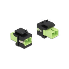 Delock Keystone-Modul SC Buchse zu SC  Buchse Lindgrün / Schwarz