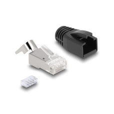 Delock Stecker RJ45, S/FTP,Cat.6A/7 25 Stück, Transparent