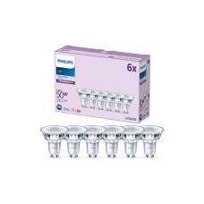 Philips Lampe (50W), 4.6W, GU10, Neutralweiss, 6 Stück