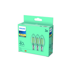 Philips Lampe (40W), 4.3W, E14, Warmweiss, 3 Stück Philips Lampe (40W), 4.3W, E14, Warmweiss, 3 Stück