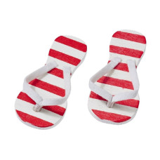HobbyFun Mini-Utensilien Flip-Flops Rot gestreift