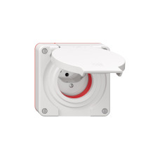 Feller AP-Steckdose NEVO 1x T13 IP55, Weiss