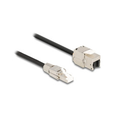 Delock Patchkabel RJ45 zu Keystone Cat 6A, S/FTP, 0.5 m