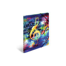 HERMA Gummibandmappe A4 Music, Polypropylen, mit Innendruck