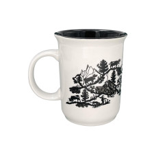 Heidi Cheese Line Kaffeetasse Cut 500 ml, 1 Stück, Weiss