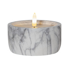 Star Trading LED-Kerze Pillar Flamme Marble Ø 10 x 7.5 cm, Grau Star Trading LED-Kerze Pillar Flamme Marble Ø 10 x 7.5 cm, Grau