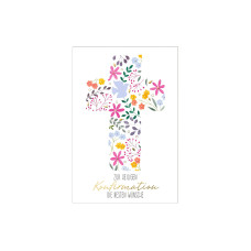 Susy Card Glückwunschkarte Konfirmation 11.5 x 17 cm, Blütenkreuz