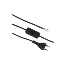 Schönenberger Anschlusskabel mit Wippschalter, 1.8 m, Schwarz Schönenberger Anschlusskabel mit Wippschalter, 1.8 m, Schwarz