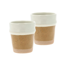 Villa Collection Espresso Becher Evig 100 ml, 2 Stück, Braun/Crème