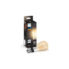 Philips Hue Leuchtmittel White, E27, Filament, Edison, 550 lm