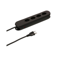 Max Hauri Steckdosenleiste Construct Line 4x T13, Schwarz Max Hauri Steckdosenleiste Construct Line 4x T13, Schwarz