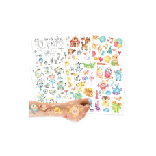 Papierdrachen Tattoo Set Roboter und Monster