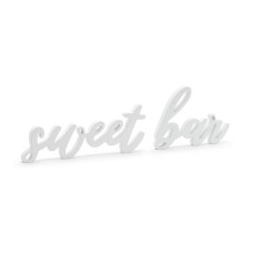 Partydeco Hochzeitsaccessoire Holzschrift Sweet Bar 37 x 10 cm, Weiss Partydeco Hochzeitsaccessoire Holzschrift Sweet Bar 37 x 10 cm, Weiss