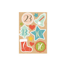 Braun + Company Adventskalender Zahlen Color 4 Blatt, 1-24