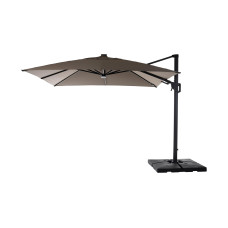 COCON Sonnenschirm mit LED, 300 x 300 cm, hängend, Taupe
