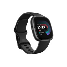 Fitbit GPS-Sportuhr Versa 4 Smartwatch Schwarz/Schwarz