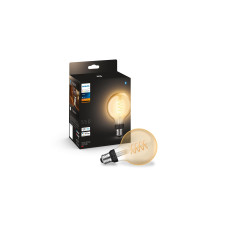 Philips Hue Leuchtmittel White, E27, Filament, Globe, 550 lm