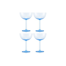 Bodum Outdoor-Champagnerglas Oktett 280 ml, Blau, 4 Stück