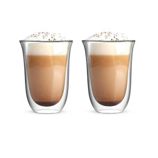 Bialetti Latte Macchiato Becher Firenze 300 ml, 2 Stück, Transparent