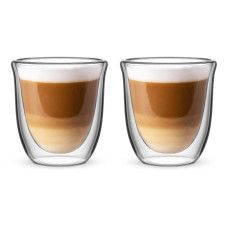 Bialetti Cappuccino Becher Firenze 200 ml, 2 Stück, Transparent