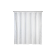 Wenko Duschvorhang Uni 240 x 180 cm, Weiss