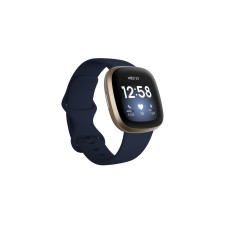 Fitbit GPS-Sportuhr Versa 3 Dunkelblau/Gold