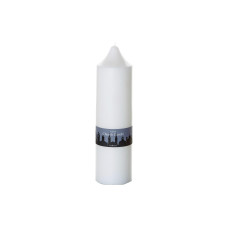 balthasar Church Candle 38 cm x 10 cm, Weiss