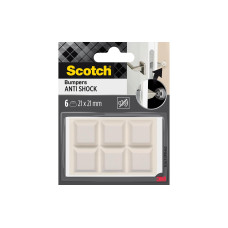 3M Schutzpuffer Anti Shock, 21 x 21 mm, Transparent, 6er Pack