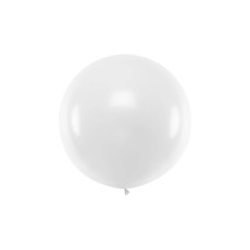 Partydeco Luftballon Rund Pastell 1 m, Weiss Partydeco Luftballon Rund Pastell 1 m, Weiss