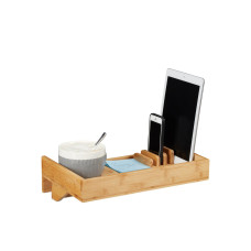 relaxdays Bettablage mit Halterungen Nature relaxdays Bettablage mit Halterungen Nature