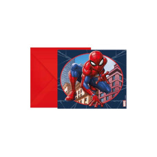 Amscan Geburtstagskarte Spiderman 6 Stück