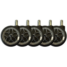 LC-Power Rollen LC-CASTERS-2-DRIFT 5er Set Chrom