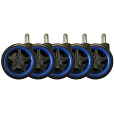 LC-Power Rollen LC-CASTERS-DRIFT 5er Set Blau