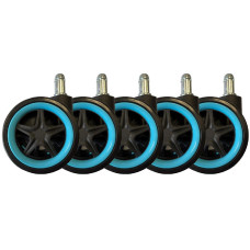 LC-Power Rollen LC-CASTERS-DRIFT 5er Set Hellblau